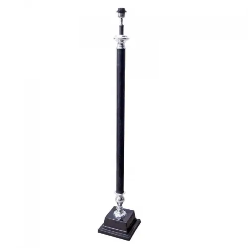 Floor Lamp black and silver with square leg