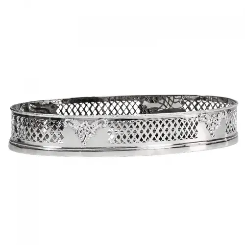 Tray 45x28x8cm Oval silver
