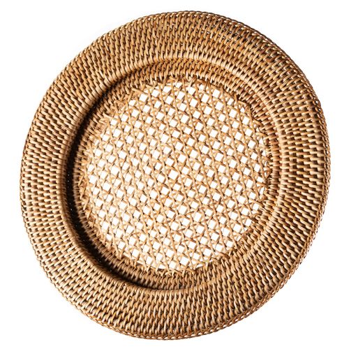 Underplate Vada 35x35x4cm woven rotan handmade Underplate Vada 35x35x4cm woven rotan handmade