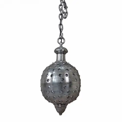 Ceiling Lamp 35x35x65cm With Crystal silver vintage