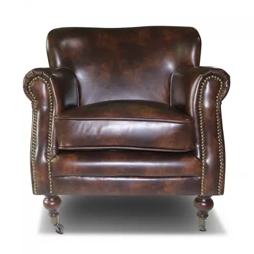 By Kohler Classic leather Conner 1-Seater dark brown (114812)