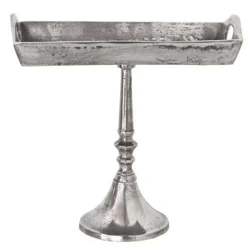 Tray On Stand 23x15x24cm silver