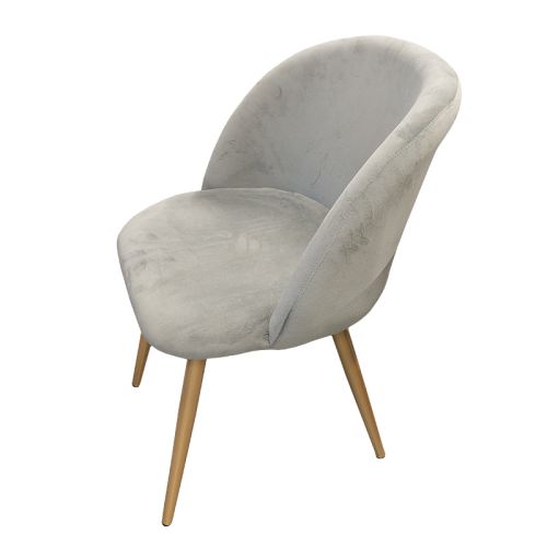 By Kohler Dining chair light grey with golden legs (113990) (113990)