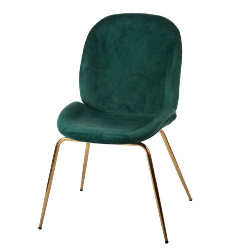 By Kohler Dining chair green with golden legs (113995) (113995)