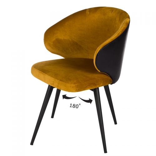 Ronin Arm dining chair with turn function