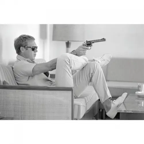 Steve Mcqueen takes aim 80x120x2cm