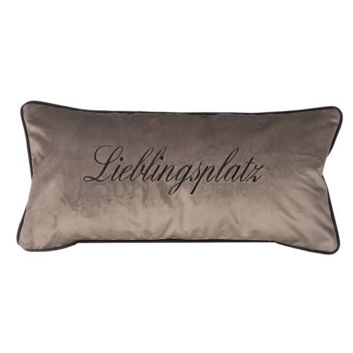 Samt Grau Lieblingsplatz 30x60x10 cm 