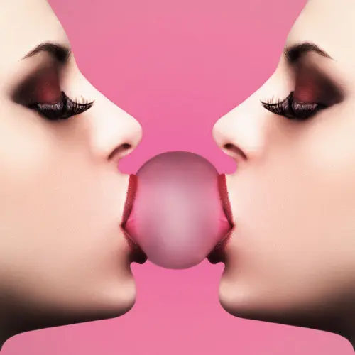 Kissing Bubble Gum 120x120x2cm
