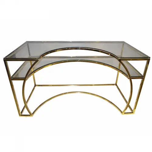 Writing Desk Berkeley 140x70x75cm Clear Glass