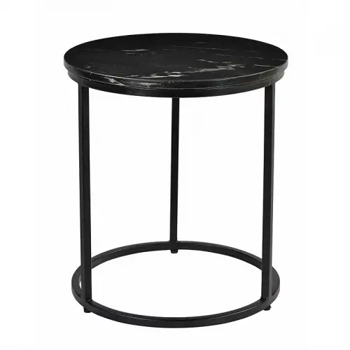 By Kohler Side Table Randy 40x40x45cm black Marble Top (114328) (114328)