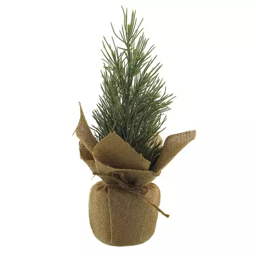 Pine w/jute bag green 38cm