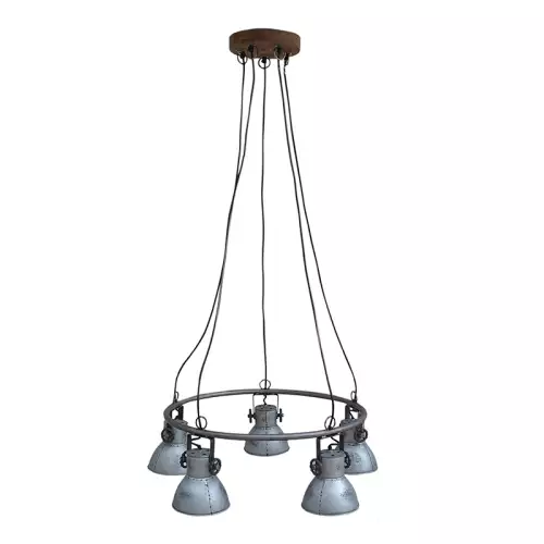 Vintage Hanging Lamp with Metal Shades