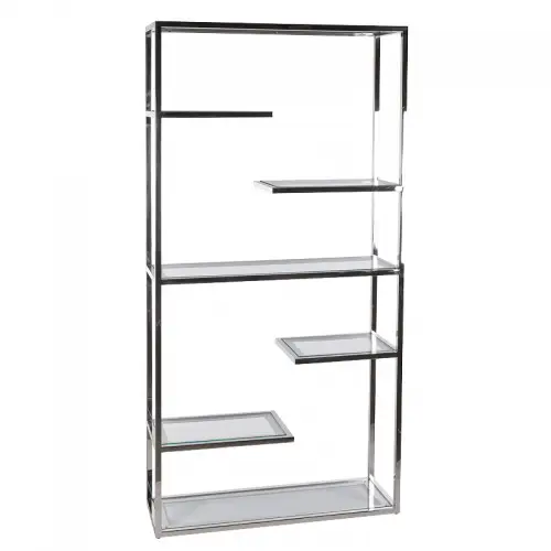 Rack Fenton 110x36x220cm silver Clear Glass