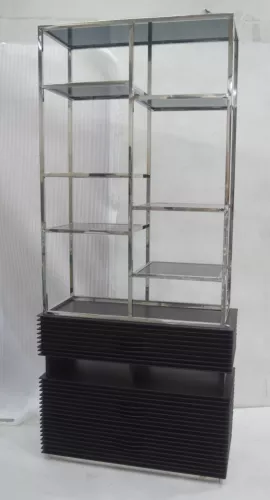 Rack Cabinet Milano 98x43x221cm with clear glass