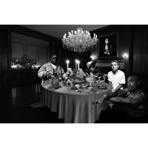 Rappers Reunion 80x120x2cm biggie, 2pac, eminem