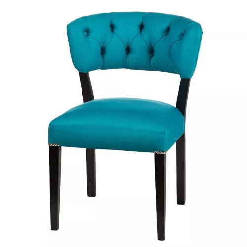 SALE Ryn Chair dining chair - Bahama Petrol 16 - Black legs