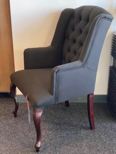 SALE Birmingham Arm dining Chair - luca Onyx 169 - Kolonial legs 