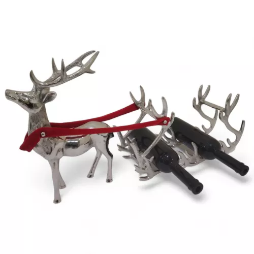 Reindeer with Sleigh Bottle Holder 73.5x15.5x40.5cm
