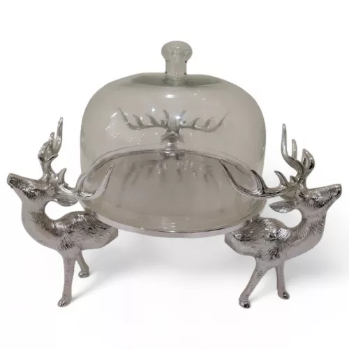 Reindeer Cake Plate 43x43x25.5cm