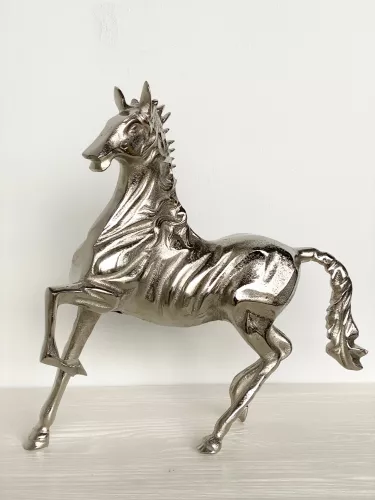 Horse  Statue/Sculpture 43cm Nickel