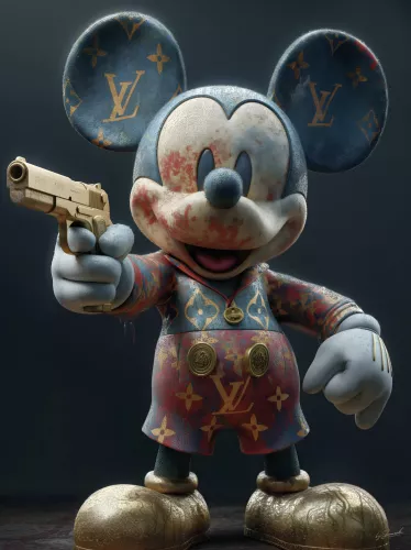 Mouse with Gun 60x80cm