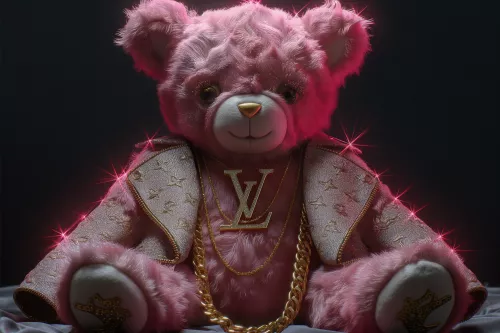 Knuffel Bear Pink 60x80cm