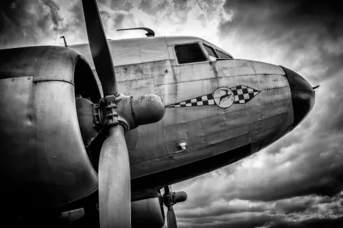 Airplane II B&W 180x120cm